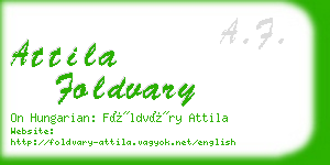 attila foldvary business card